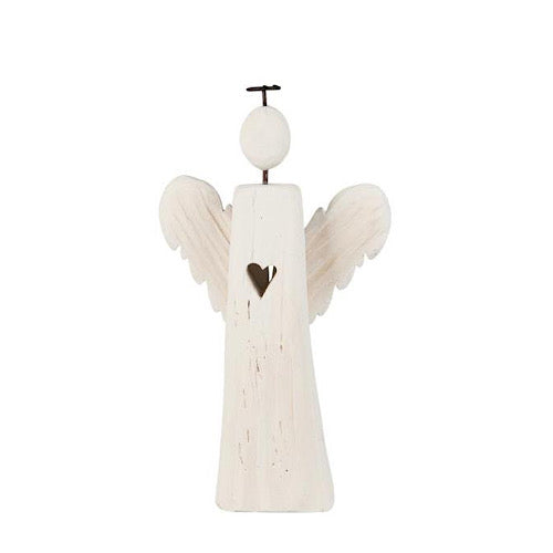 Engel Lucia stehend, weiß 14cm - klein