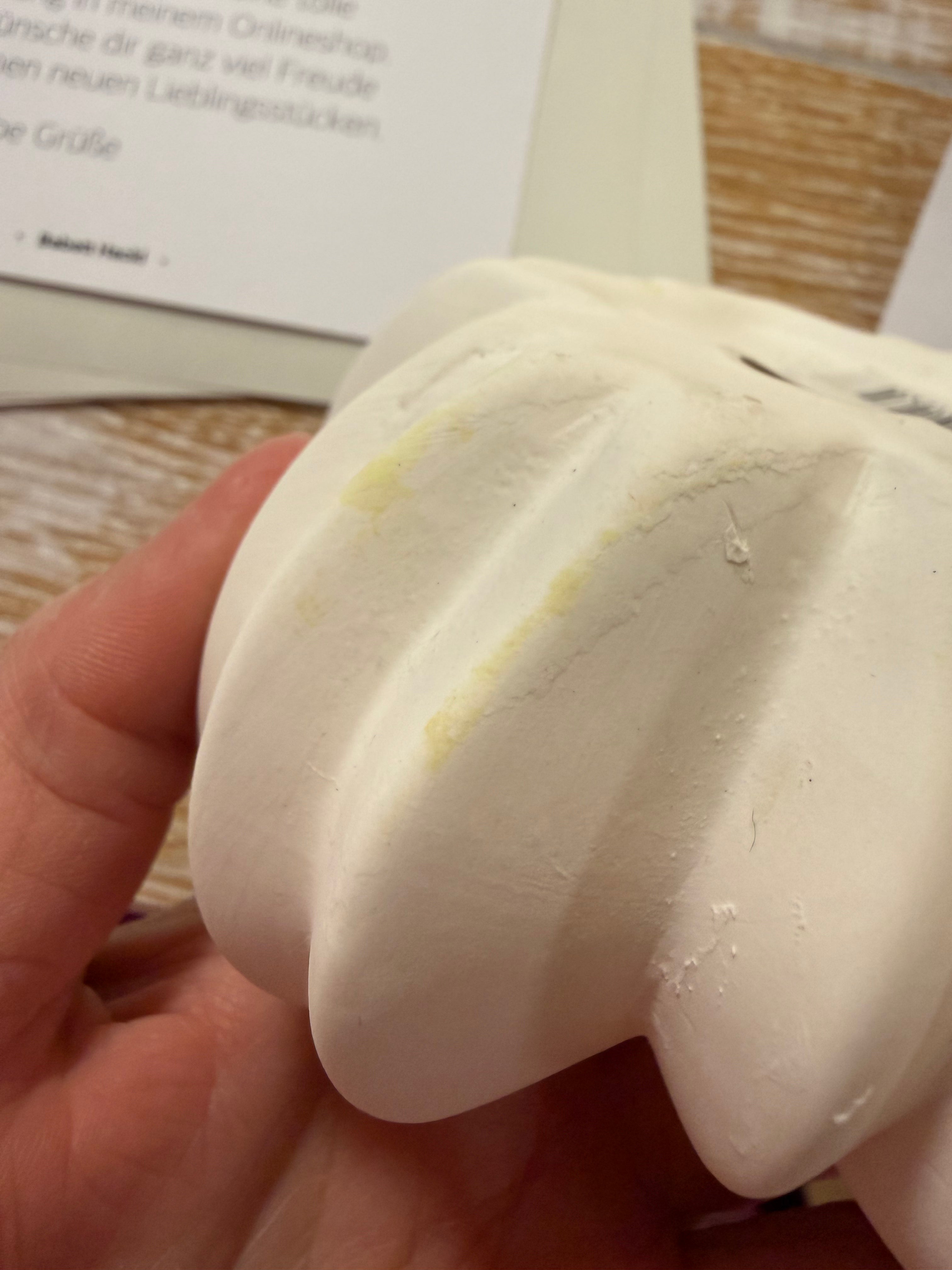 UNPERFEKT Kürbis Hovsjö aus Keramik, weiß - 14 cm