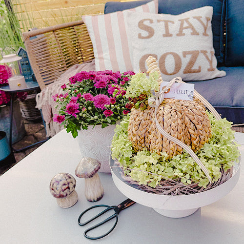 Dekotablett/ Tablett Samona Metall, weiß - Ø 25cm