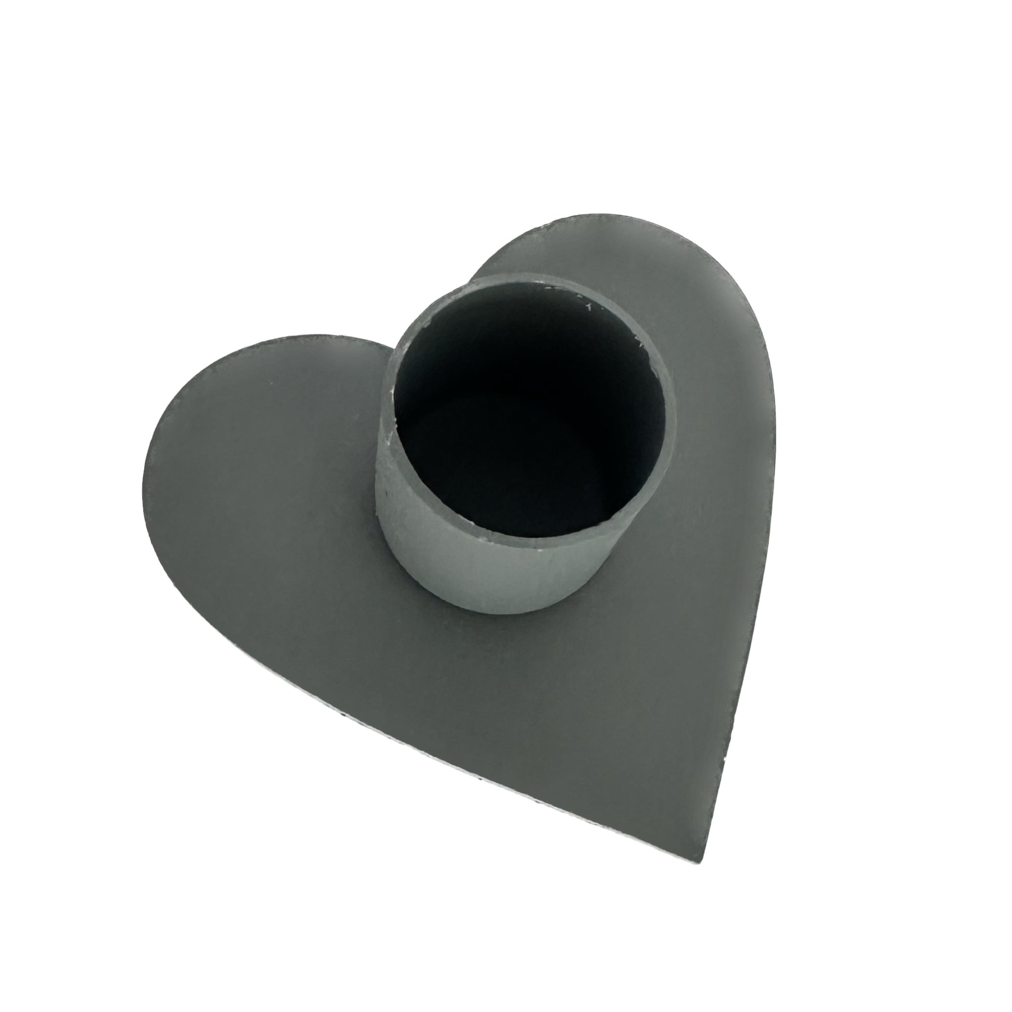 Herz Kerzenhalter, Zink - für Stabkerzen Ø 2,2 cm