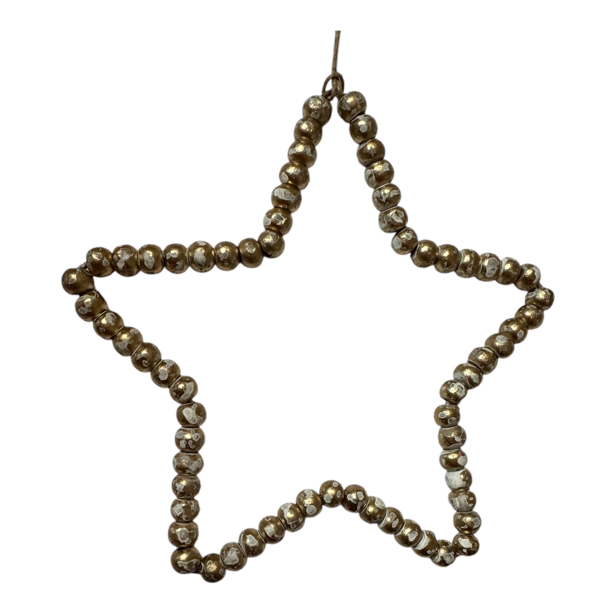 HOLZPERLEN STERN/ HOLZSTERN, MEDIUM - GOLD