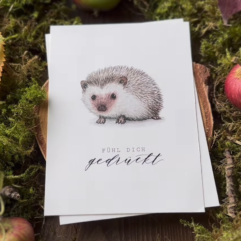 Postkarte "IGEL" - A6