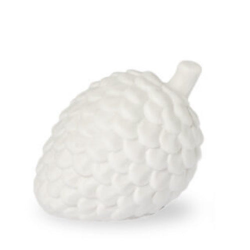 Zapfen Bergvik aus Keramik, weiß - 8 cm