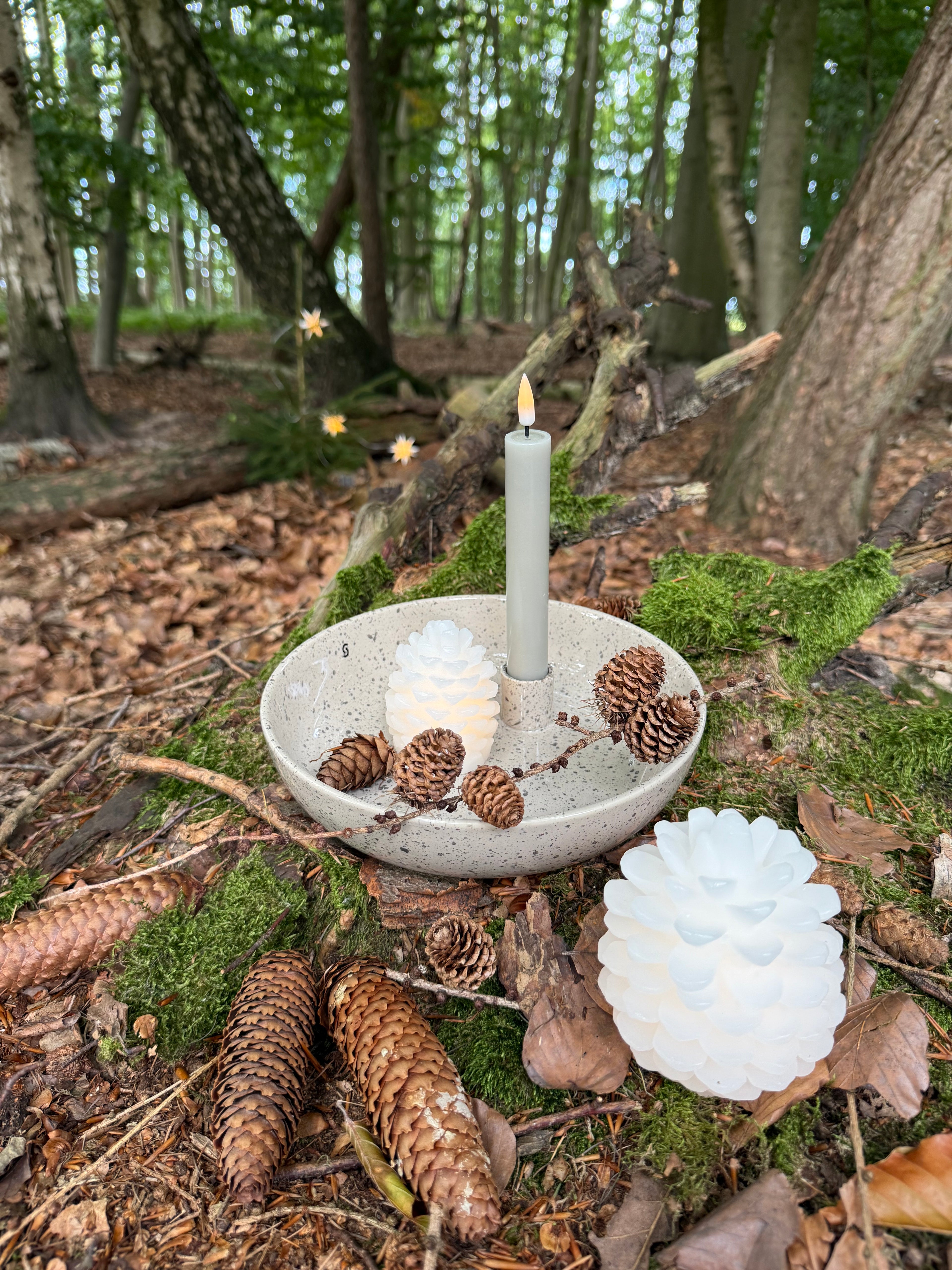 LED Stabkerze 2er Set Sand Deluxe Homeart - Ø2,2 X H 15 cm