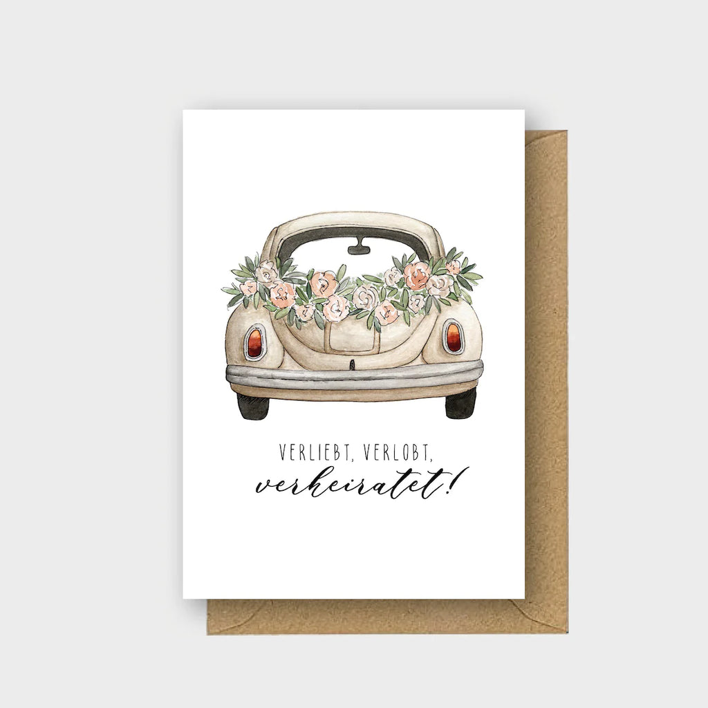 Klappkarte "Hochzeit" mit Umschlag - A6