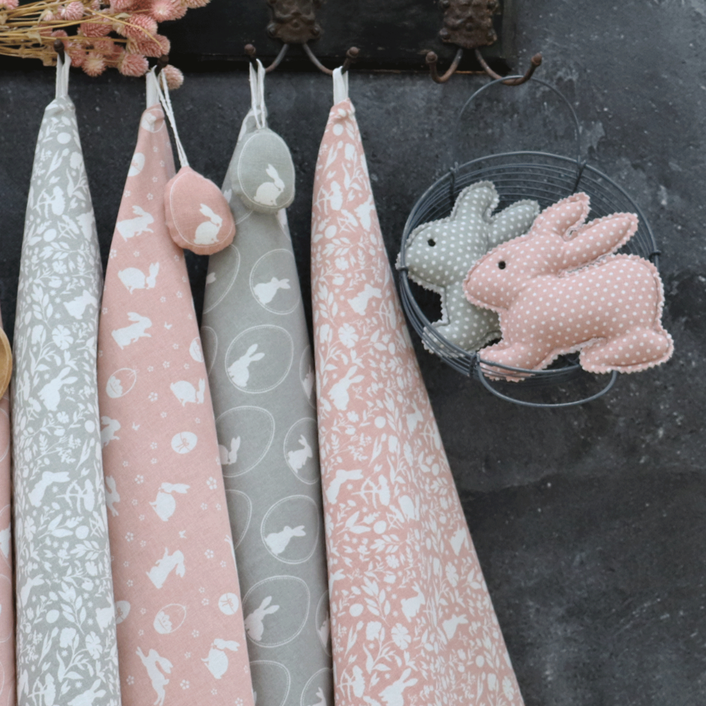 HASENANHÄNGER/ ANHÄNGER HASE/ ORNAMENT BUNNIES - DUSTY ROSE