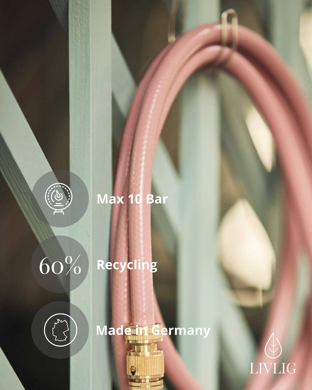 Design Gartenschlauch Romantic Rose - 10 & 20 Meter