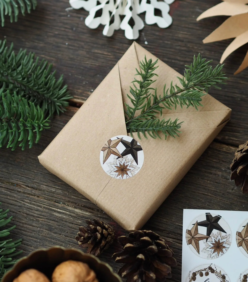 Weihnachtsaufkleber/ Aufkleber "Naturzauber"