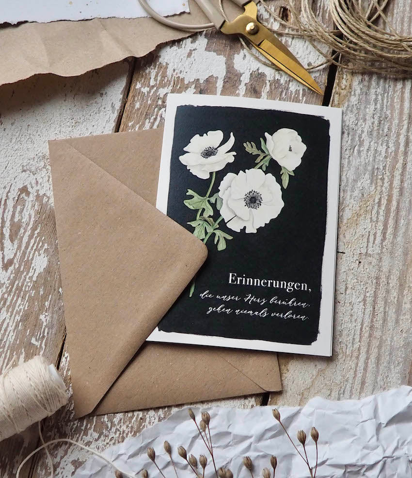 Klappkarte "Erinnerungen" mit Umschlag - A6