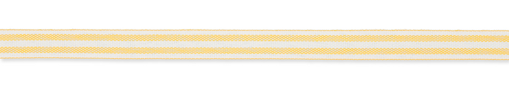 2 Meter Band Streifen, gelb/ weiß - Geschenkband