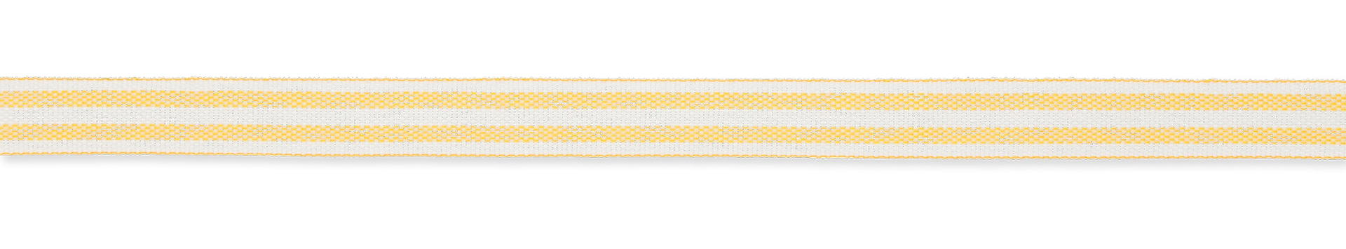 2 Meter Band Streifen, gelb/ weiß - Geschenkband