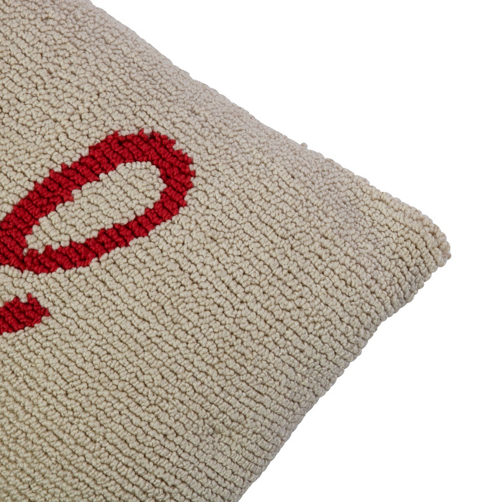 Kissen Joy, beige/ rot - 30x50 cm