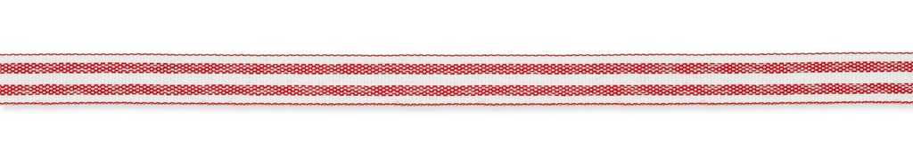 2 Meter Band Streifen, rot/ weiß - Geschenkband