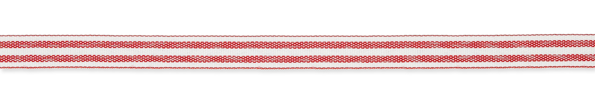 2 Meter Band Streifen, rot/ weiß - Geschenkband