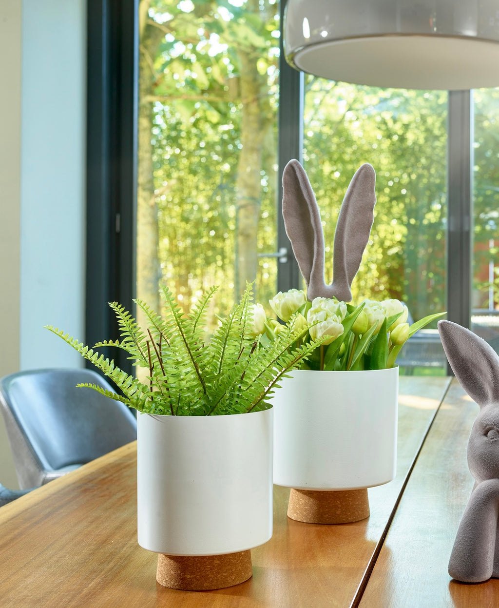 Hasenohren am Stab, Hasenohren groß 19,5 cm - Taupe