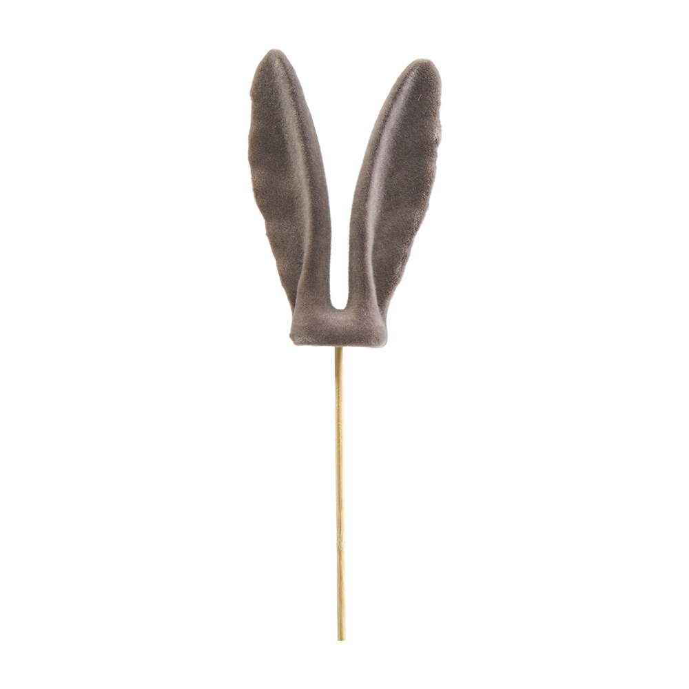 Hasenohren am Stab, Hasenohren klein 14,5 cm - Taupe
