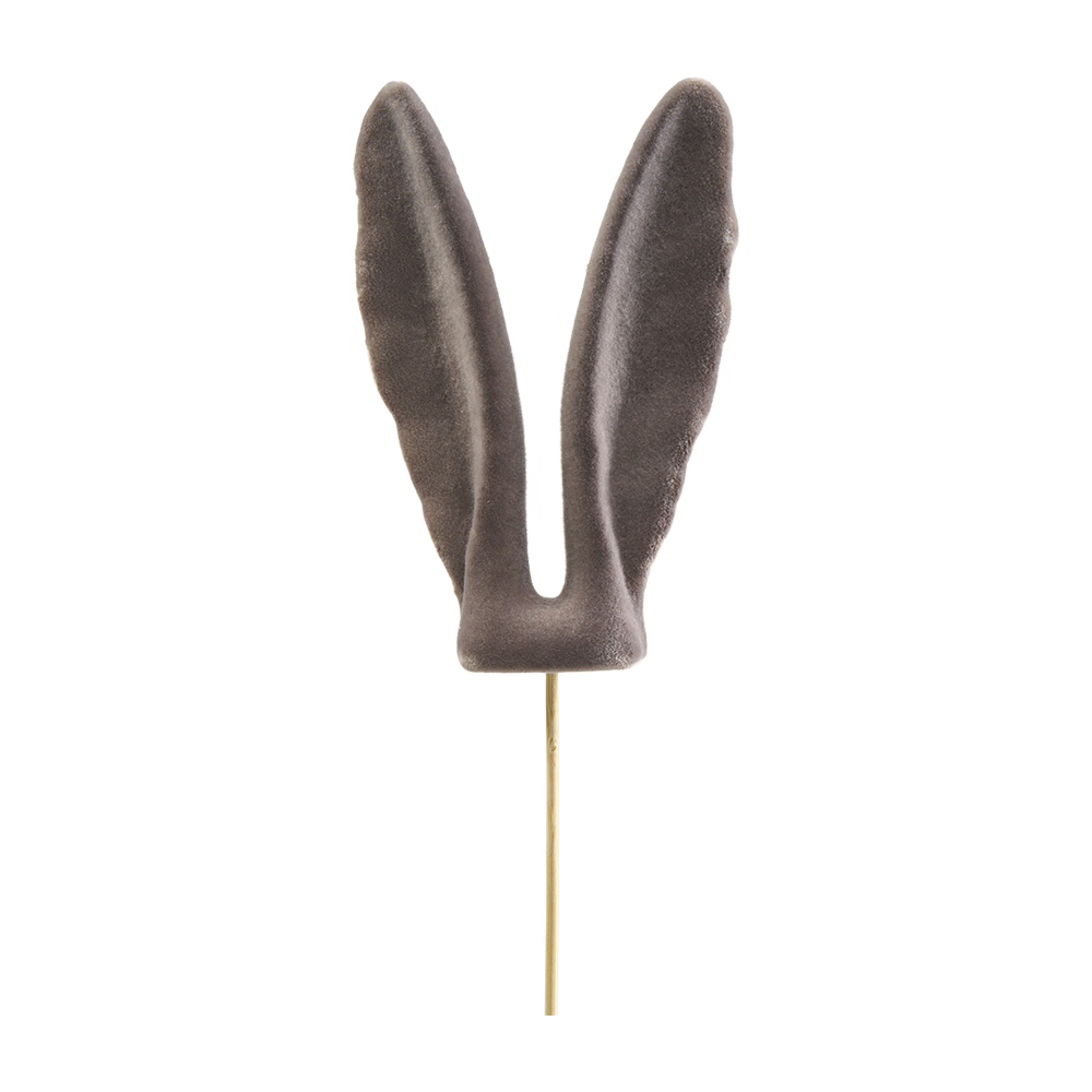 Hasenohren am Stab, Hasenohren groß 19,5 cm - Taupe