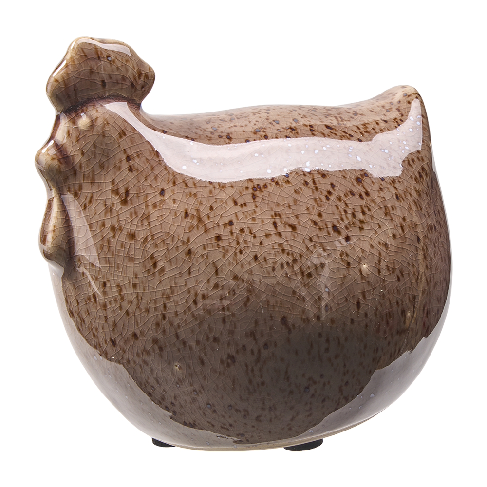 Henne/ Huhn Keramik, baun - 16 cm