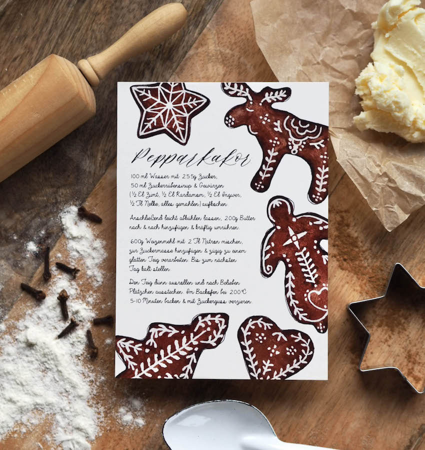 Postkarte "Pepparkakor" - A6