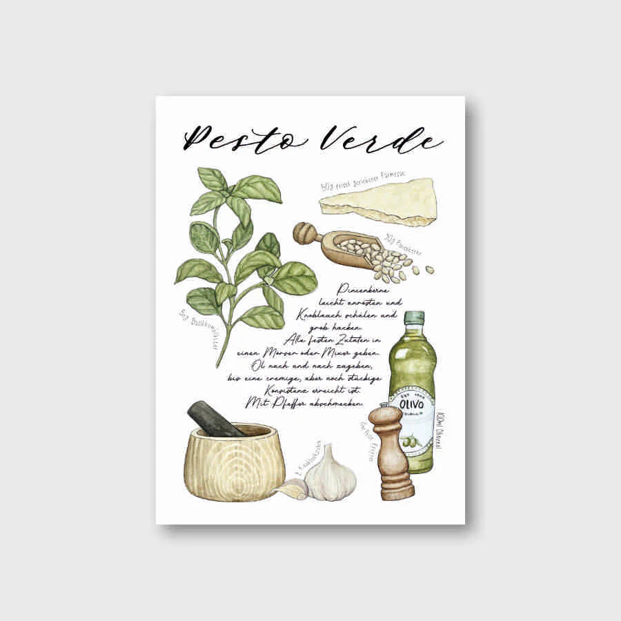 Postkarte "PESTO VERDE"  - A6
