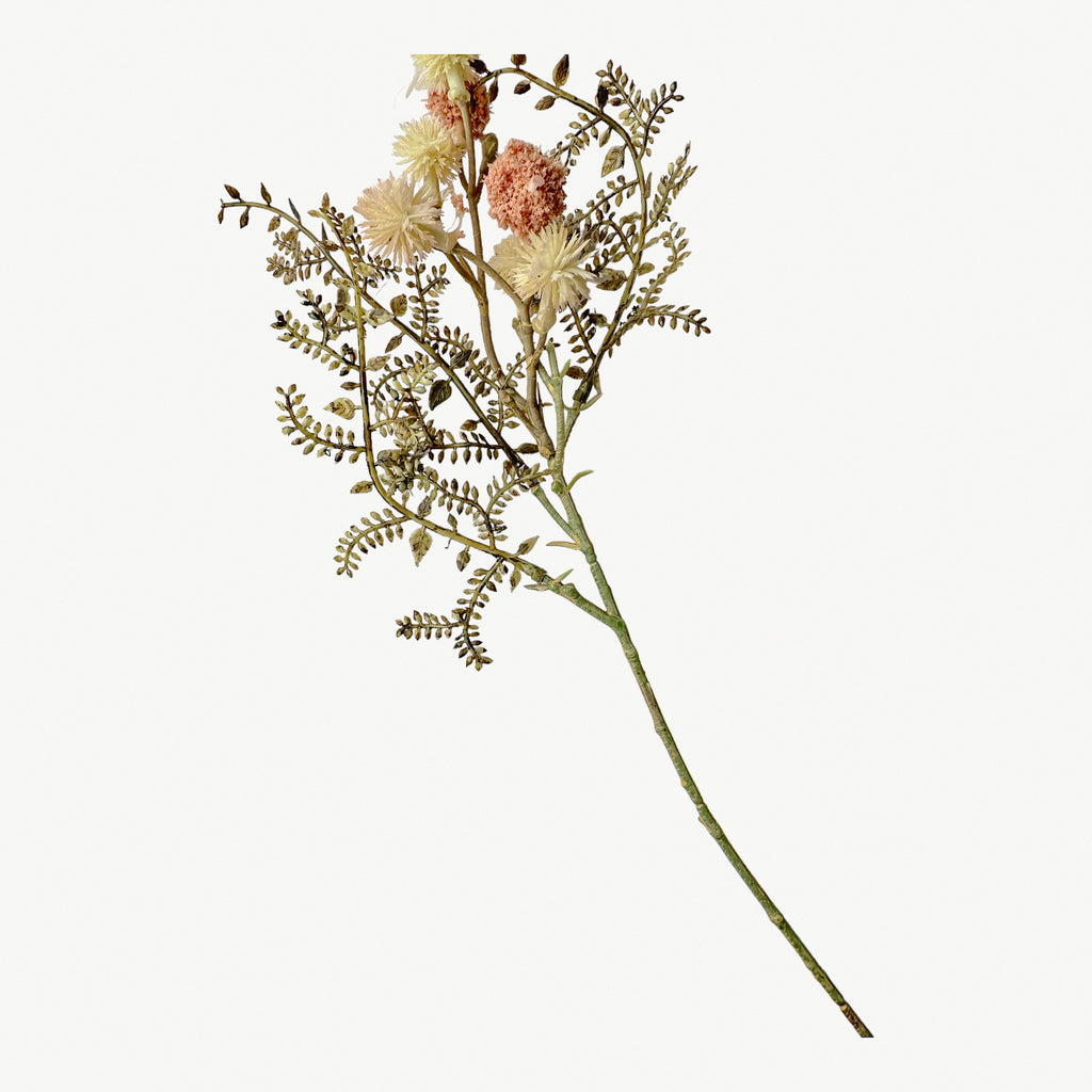 künstliche Blüten/ Kunstblume mit kleine Blüten und Blätter  - creme/ rose´