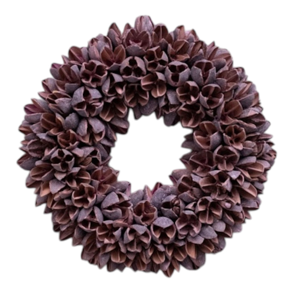 Kranz/ Bakuli-Schoten, Mauve - 20 cm