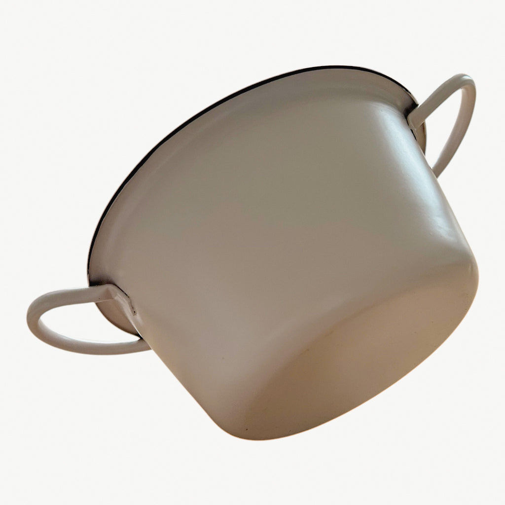 Pflanzschale/ Schale Metall mit Griffen, 19 cm - Sand