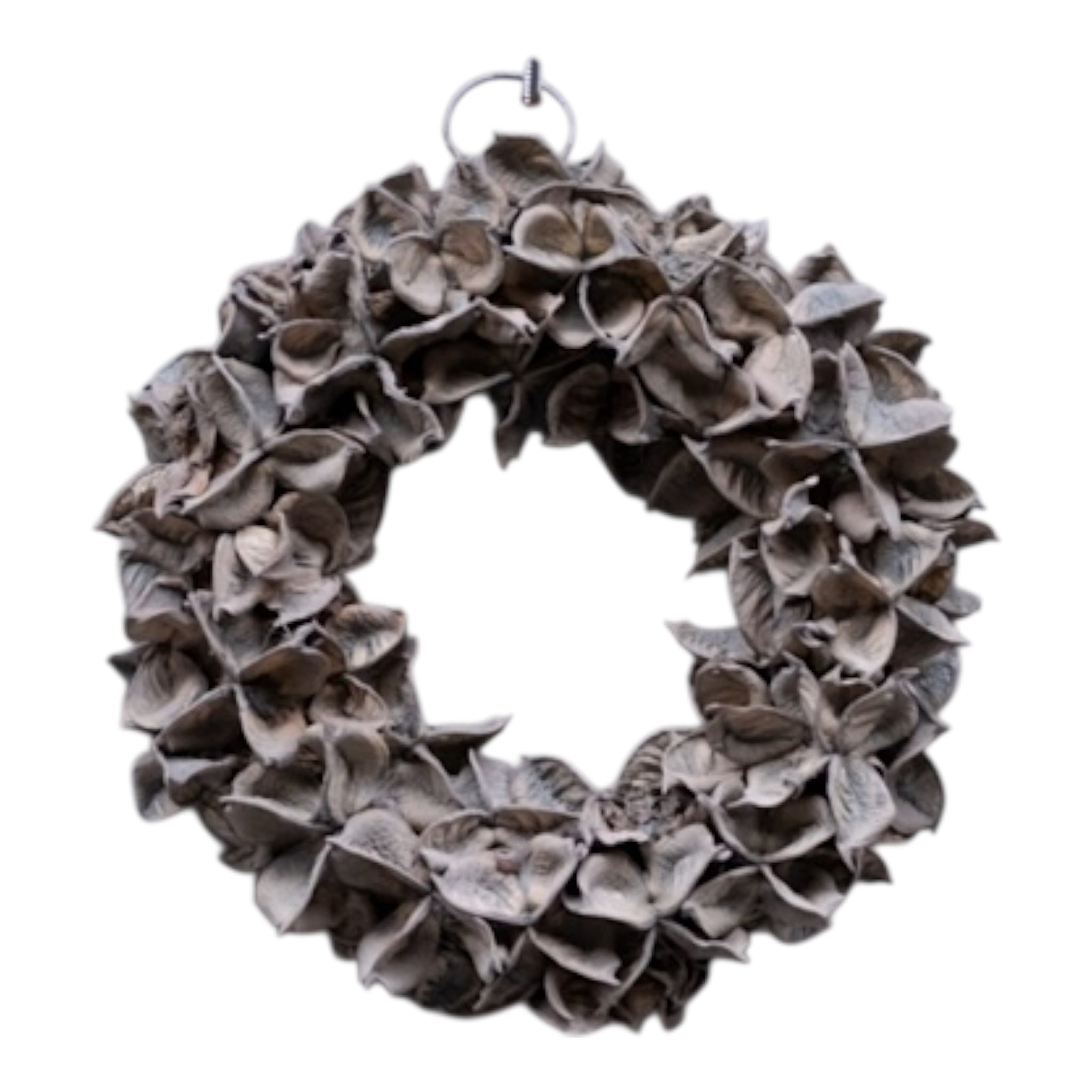 Kranz/ Blütenkranz, Cotton pod grey - 20 cm