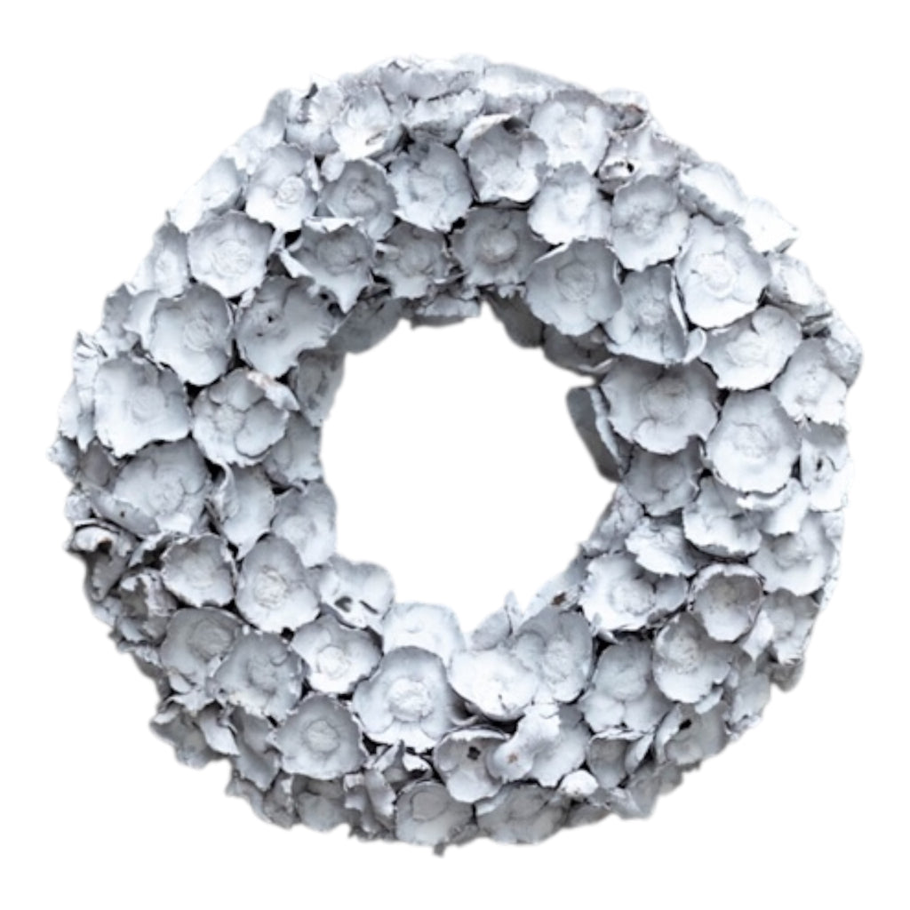 Kranz Kokosnussblüten, Naturkranz Coco Flower, white - 40 cm