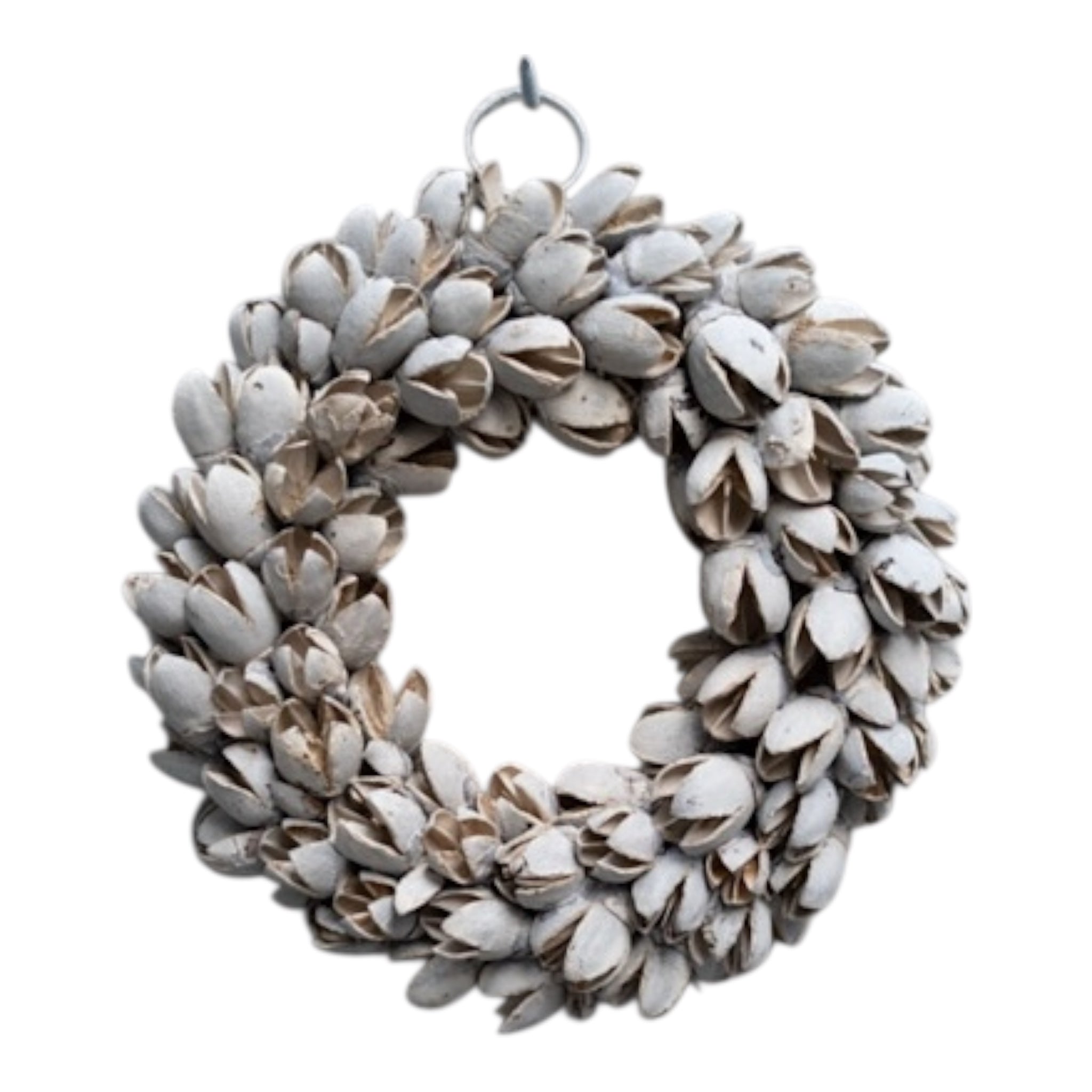 Kranz/ Bakuli-Schoten dünn, White - 20 cm