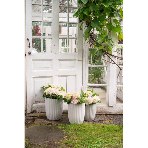 Großer Übertopf-/ Pflanztopf YODIT Recyling Kunststoff, beige - in 3 Größen