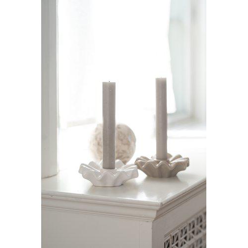 Kerzenhalter EVELINA Wellenform - beige