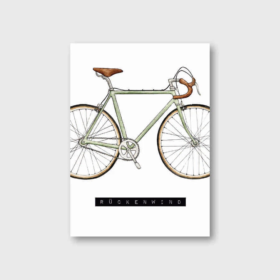 Postkarte "RENNRAD"  - A6