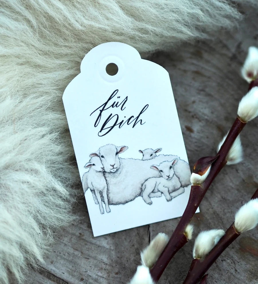 Geschenkanhänger "Schafe" - Für dich