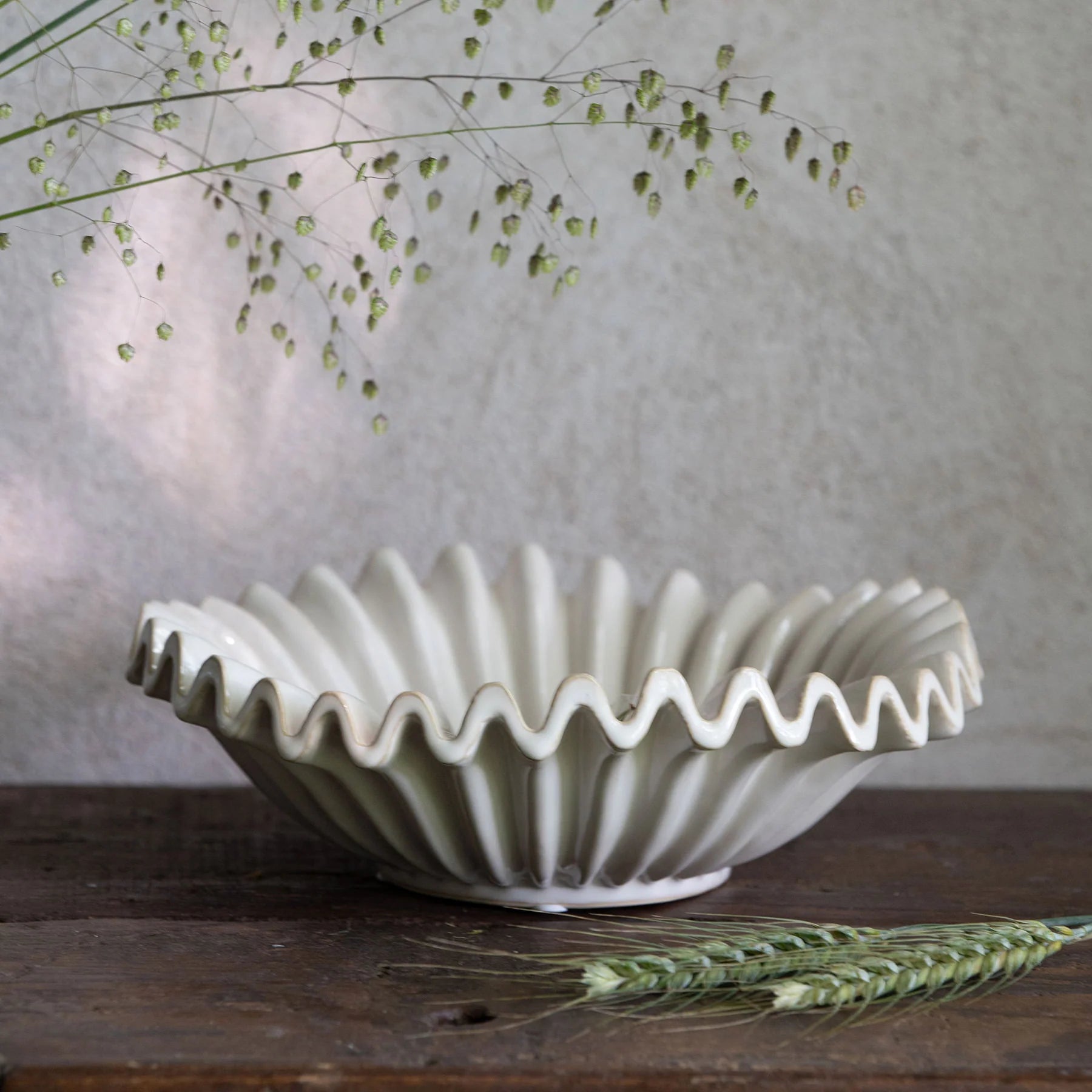 Dekoschale Hanna, Stoneware - White Melange