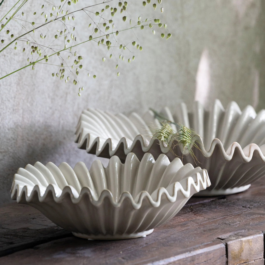 Dekoschale Hanna, Stoneware - White Melange