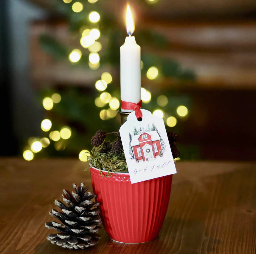 Geschenkanhänger Schwedenhaus - GOD JUL