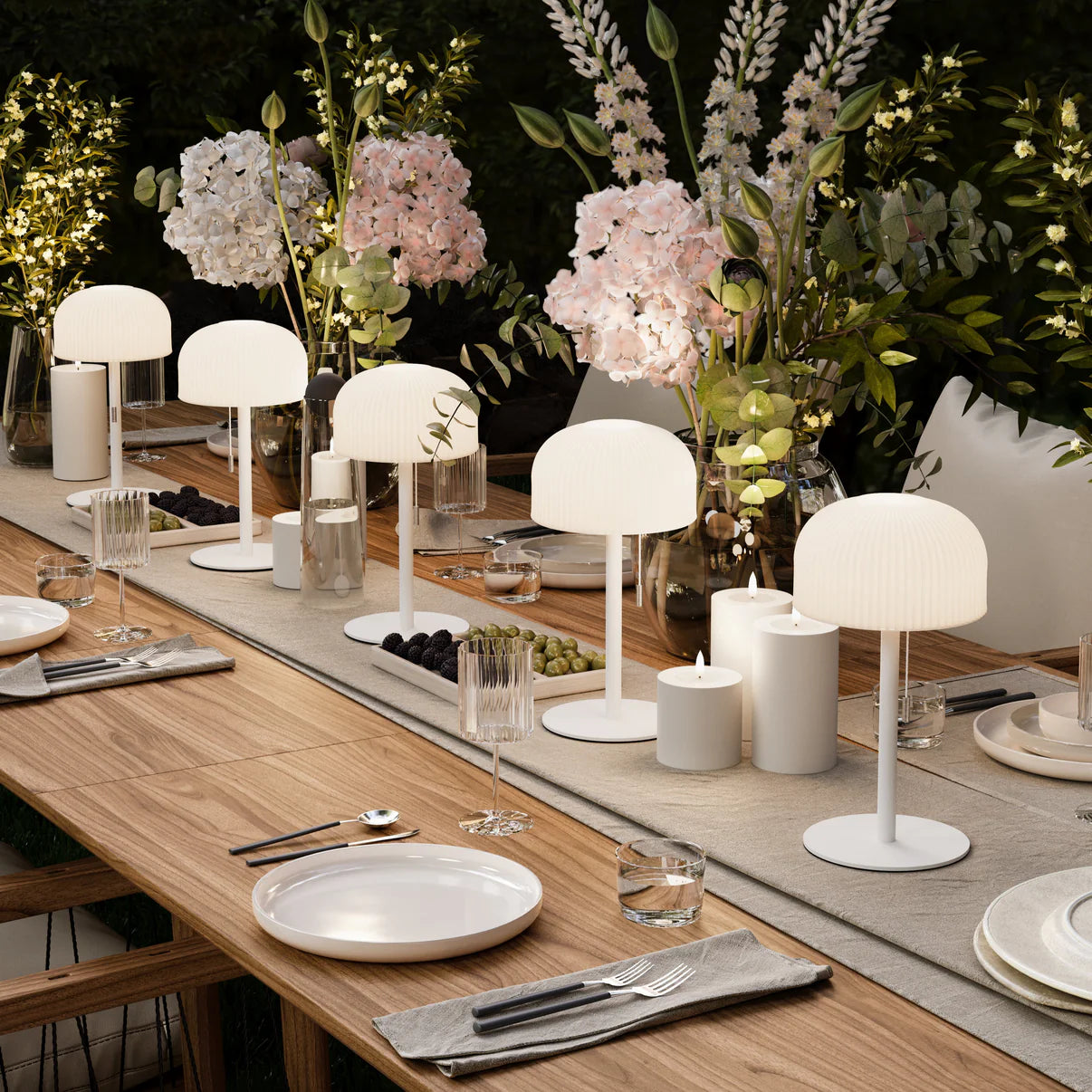 LED Lampe Ikon Copenhagen 27 cm, Deluxe Homeart - Beige