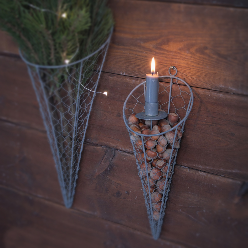 Kerzenstecker/ Spieß für Stabkerze - Zink