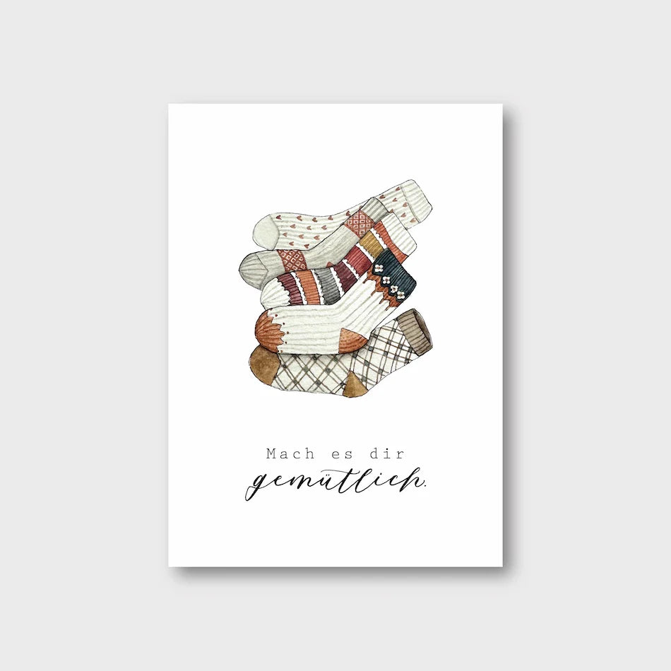 Postkarte "STRICKSOCKEN" A6