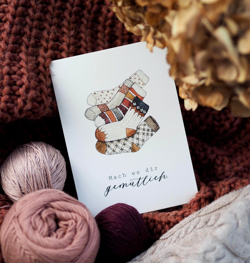 Postkarte "STRICKSOCKEN" A6