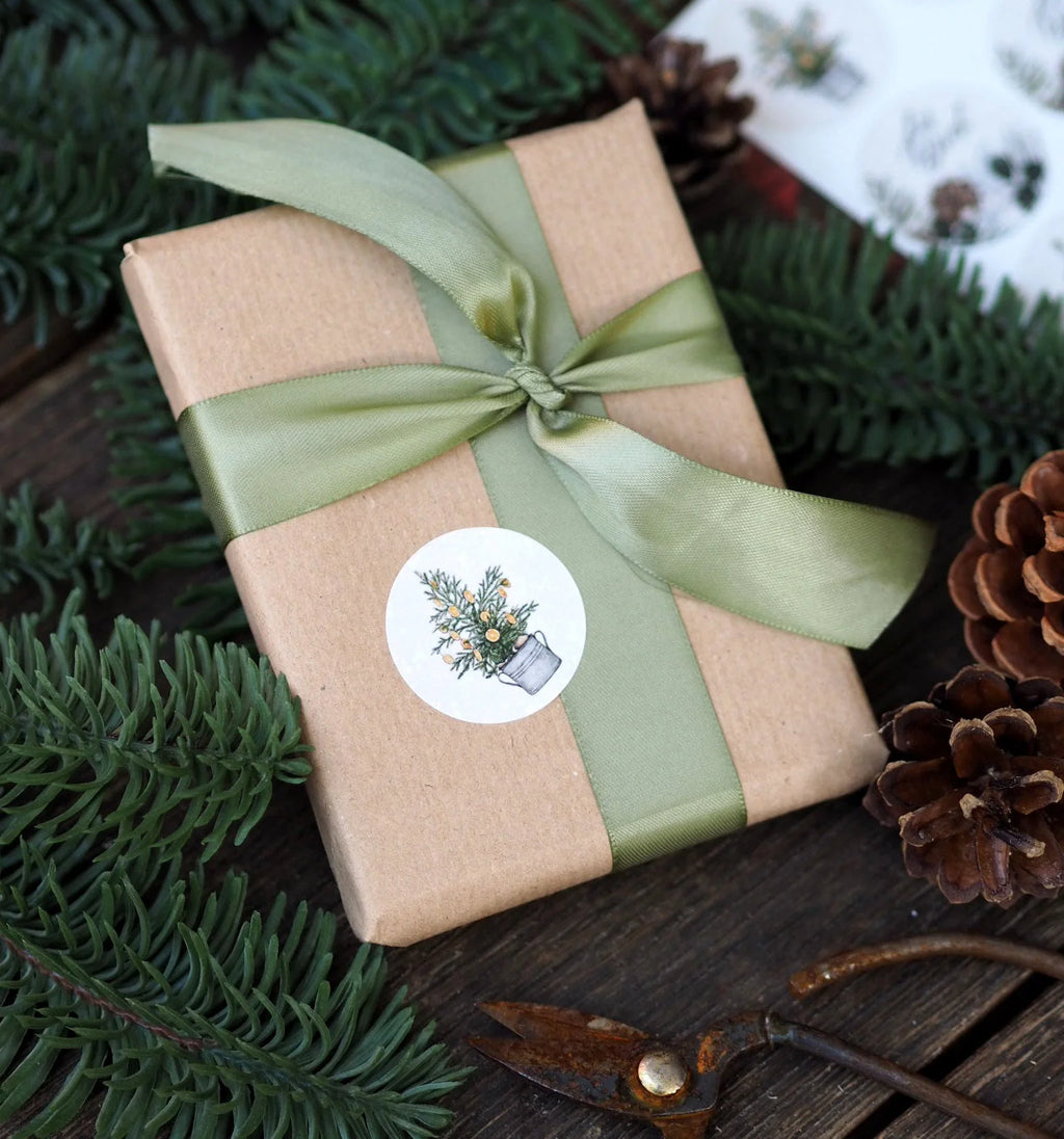 Weihnachtsaufkleber/ Aufkleber "Tannengrün"