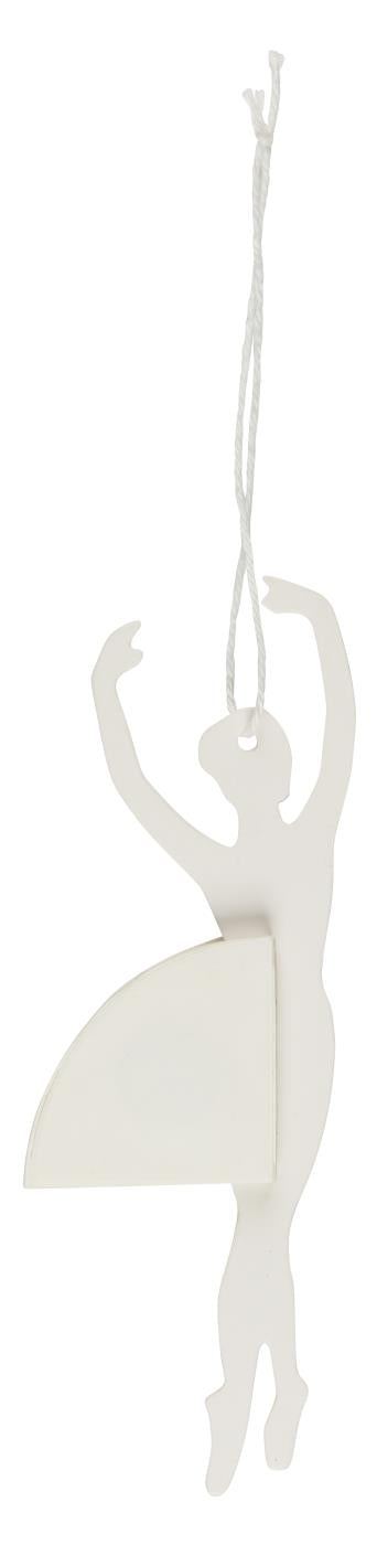 Scherenschnitt Ballerina in Relevéposition - weiß