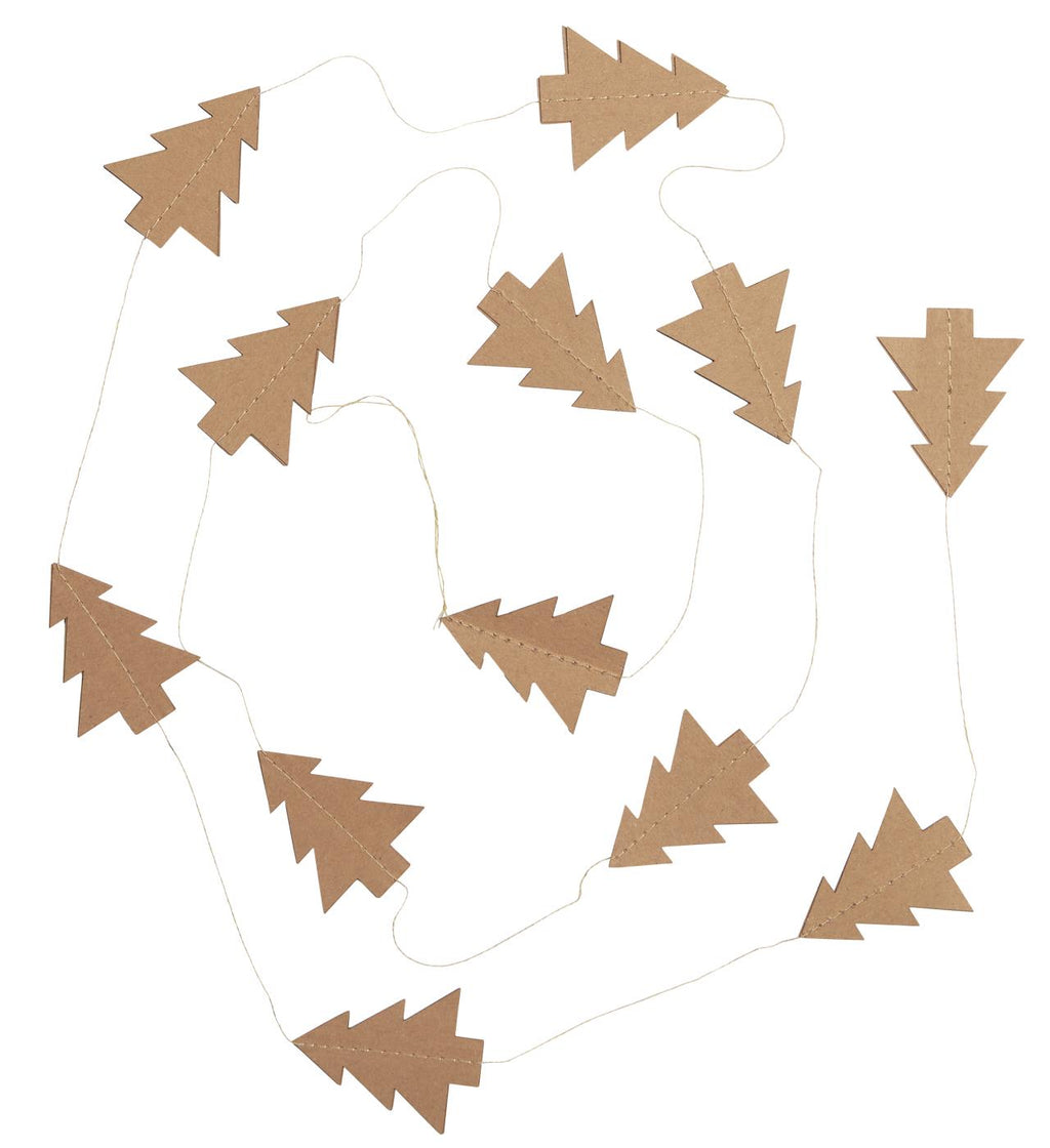 Girlande/ Band mit Weihnachtsbäumen, Papier - 1,67 m