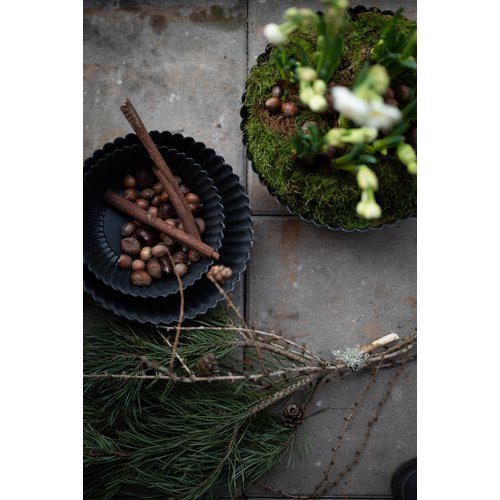 Pflanzschale/ Schale Recyling Kunststoff, grau/ schwarz - Ø 29 cm