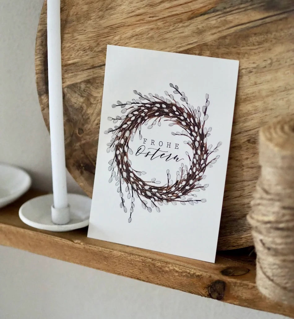 Postkarte "WEIDEKÄTZCHENKRANZ" A6