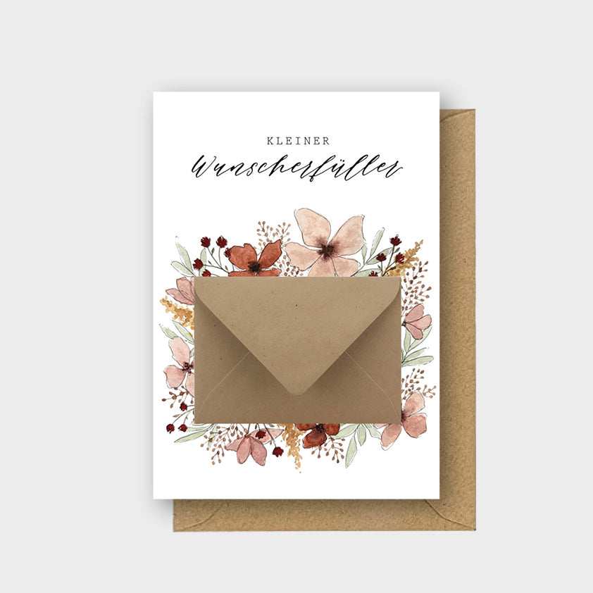 Klappkarte "Wunscherfüller" mit Umschlag - A6
