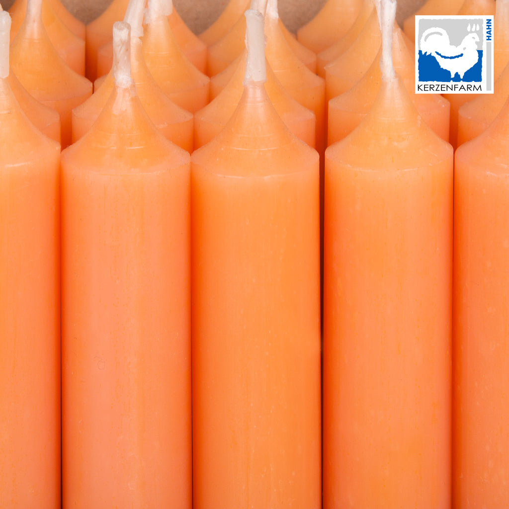 Stabkerze/ Tischkerze H: 18 cm x 2,2 cm - mandarine