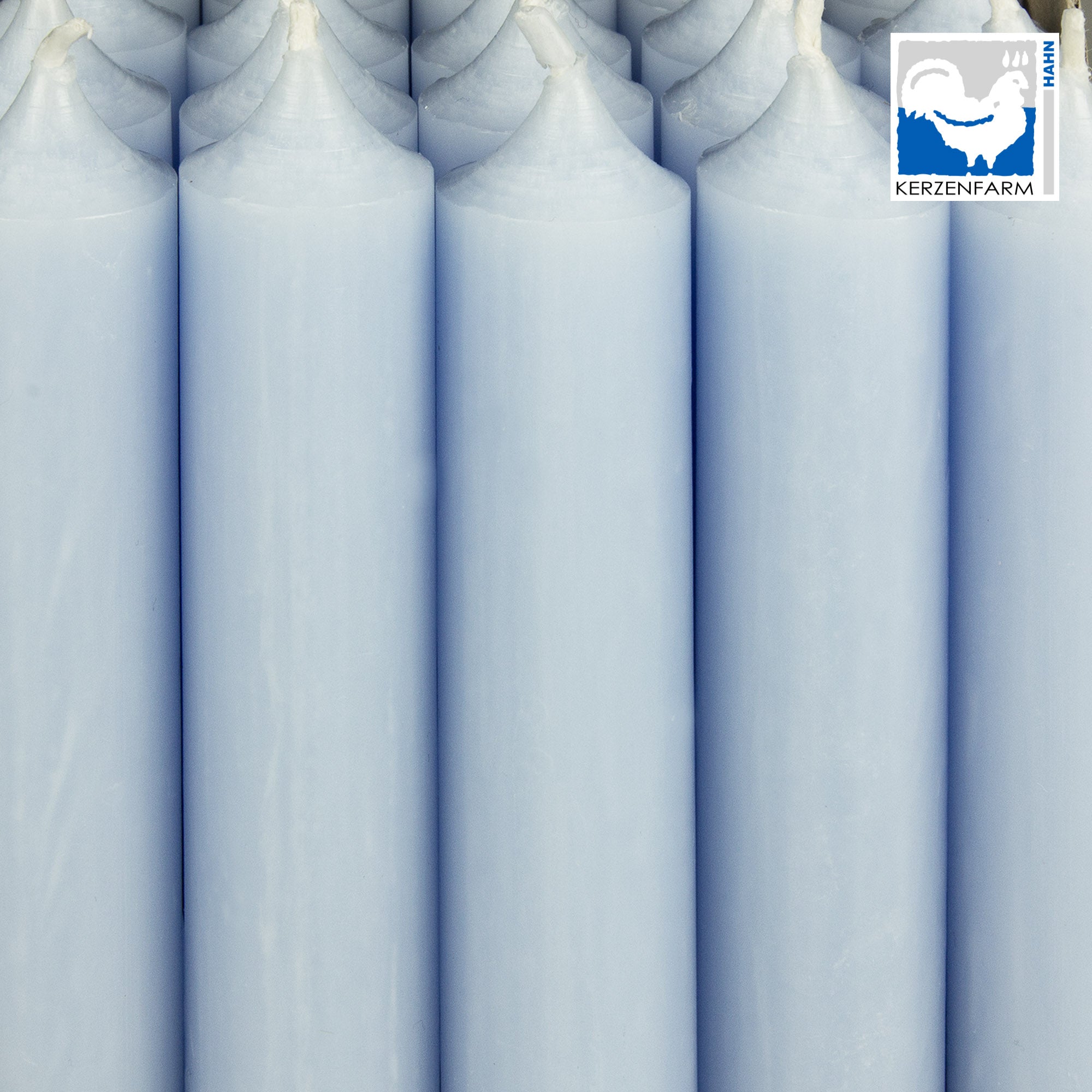Stabkerze/ kurze Stabkerze pastellblau - H: 10 x 2,2 cm