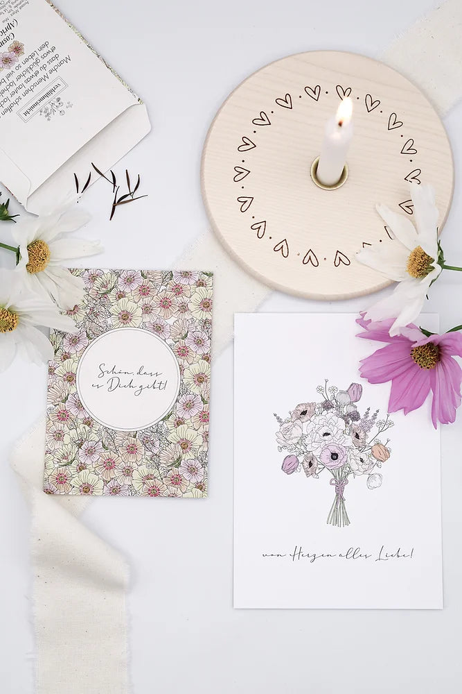 Postkarte "Von Herzen alles Liebe"